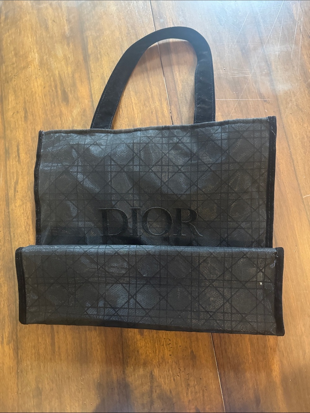 Dior Beauty Black Large, Velvet Handled Tote - Picture 4 of 5